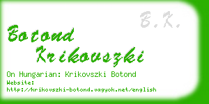 botond krikovszki business card